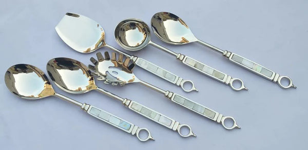 Amála Mother of Pearl Serving Spoon Set: Masterpiece in Your Hands