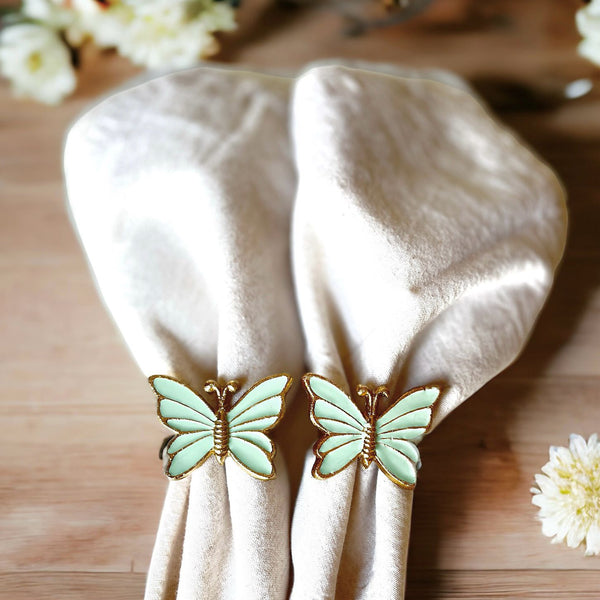 Butterfly Napkin Rings – Set of 6 for Elegant Table Settings